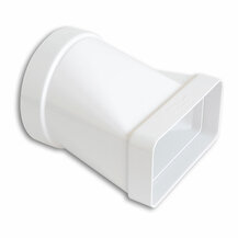 F3028CGO112B Art. CGO112B VODORAVNA SPOJKA za cijev za KUHINJSKU NAPU kanalizirana od Ø 100 120 x 60 mm BIJELA Edil PLast