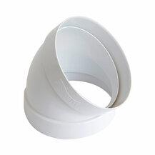 F3082CCR10045B Art. CCR10045B CIJEV 45  za KUHINJSKU NAPU kanalizirana Ø 100 mm BIJELA Edil PLast