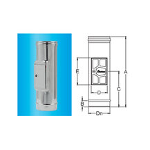 F309945140250 CIJEV ZA PREGLED OD NEHRĐAJUĆEG ČELIKA Ø 250 nepropusni T.600 za dimnjak s jednom stijenkom art. 4514 Fibrotubi