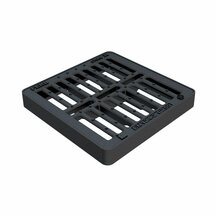 F31860017 REŠETKA ODVODNOG KANALA od LIJEVANOG ŽELJEZA klasa C250 serija STONE mjere vanjske 380 x 380 mm otvor bez okvira 302 x...