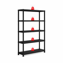 F3189600 STALAK mod. PLUS 120/5 CRNI 5 polica dim. 120 x 40 x 187 visine art. 9502000002201 ABM