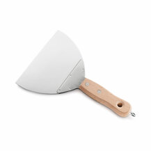 F36040038 Art. 54132/54134 Zvonasta ŠPATULA od nehrđajućeg čelika širine 15 cm s umetkom za gips ploče Ausonia