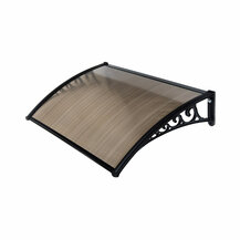 F36470027 Art. 821/50 NADSTREŠNICA NAXOS od saćastog polikarbonata boje dima 1 x 0,8 m struktura od aluminija crna Biacchi