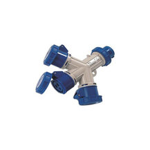 F37640011 ADAPTER višestruki industrijski na 3 utičnice 2P+T 16 A CEE plavi IP67 Art.1452 Rosi