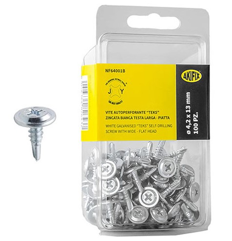 E2002ACDNF64001 SAMOBUŠEĆI VIJAK pocinčani za strukture od gipsanih ploča 4,2 x 13 mm art. NF64001 Akifix