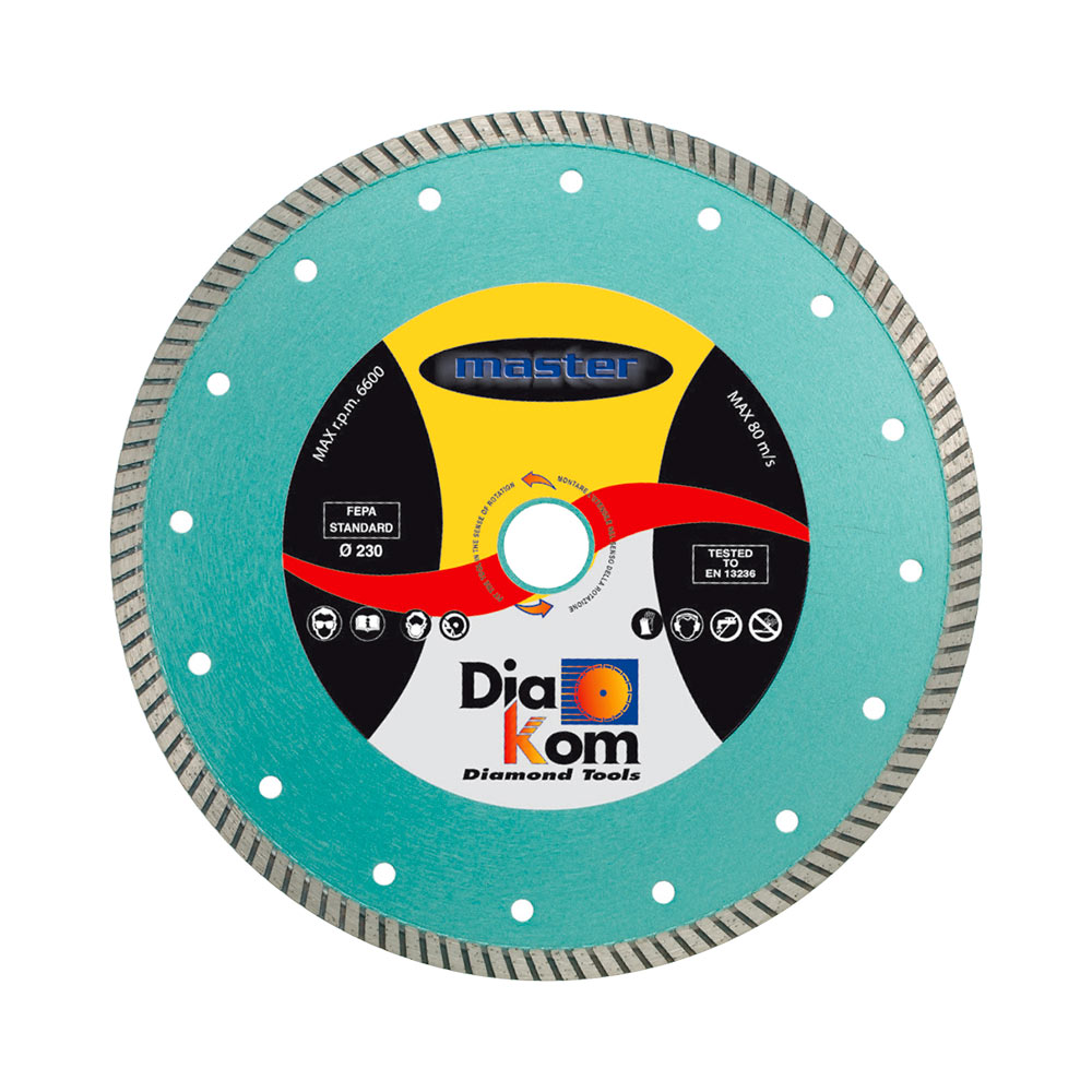 F30360035 Art. 23222B DIJAMANTNI brus DIATURBO + PRSLUK MASTER 230 x 22,2 za ARMIRANI BETON/GRANIT/VATROSTALNE MATERIJAČE za BRUS...