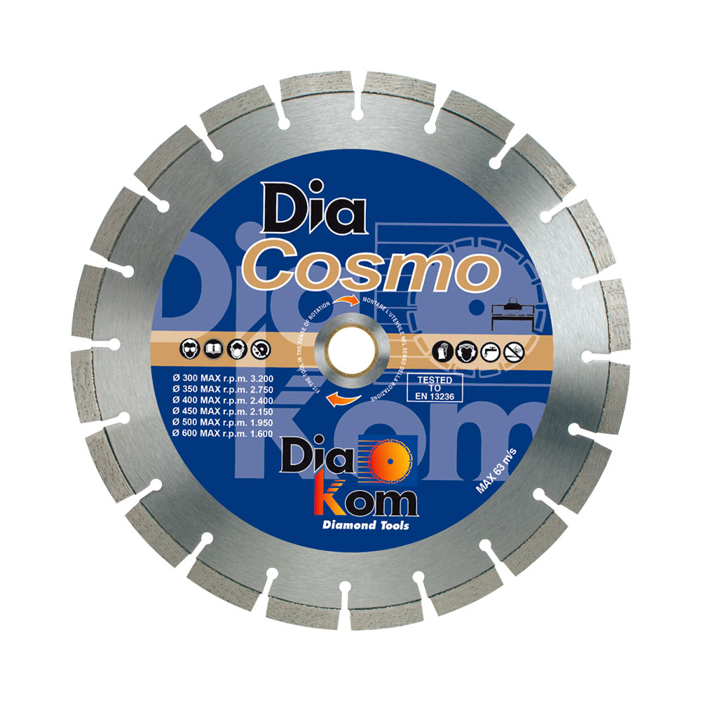 F30360390 Art. 23105B DIJAMANTNI brus DIAlaser COSMO 230 x 22,2 za BETON/GRANIT/OPEKU za BRUSILICU Diakom