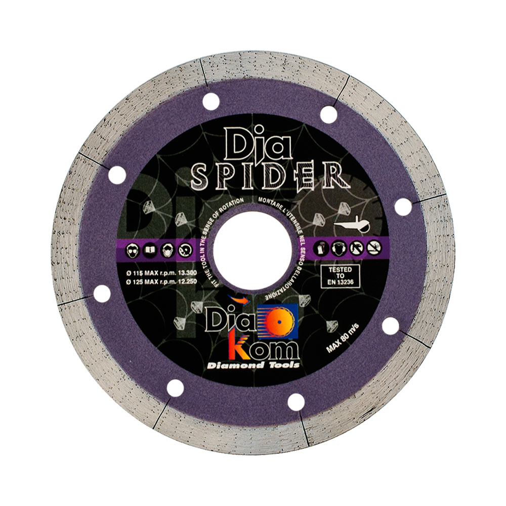 F30360500 Art. SPDC115 BRUS DIACER SPIDER Ø 115 x 22,2 DIJAMANTNI/BRUS za granit, porculanski gres za brusilicu Diakom