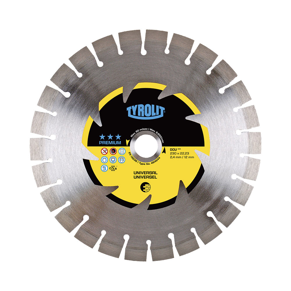 F3036DS966 Art. 464544/34434386 DIJAMANTNI brus segmentirani za BETON/GRANIT/MRAMOR/ASFALT 230 x 2,6 PREMIUM za brusilicu Tyrolit