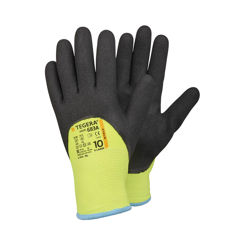 F30460216370 TERMO RUKAVICE sintetičke TEG 683A ŽUTE/SIVE veličina 10 art. 216370 Cenigomma