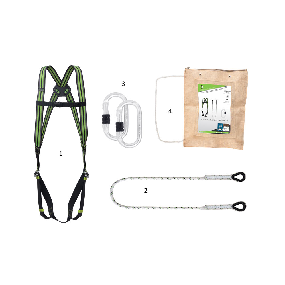 F30460243309 KOMPLET ZA ODRŽAVANJE sa zaštitom od pada + uže od 1,5 m + 2 karabinera od čelika art. 243309/FA8000100 Cenigomma