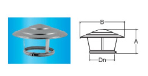 F309941170080 KAPA dimnjaka od nehrđajućeg čelika KINESKA Ø 80 za dimovodnu cijev od nehrđajućeg čelika s jednom stijenkom art....