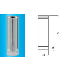 F309944100100 DIMOVODNA CIJEV OD NEHRĐAJUĆEG ČELIKA Ø 100 linearna 1,00 m s jednom stijenkom art. 4410 Fibrotubi