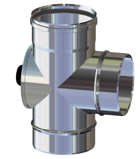 F309945140200 CIJEV ZA PREGLED OD NEHRĐAJUĆEG ČELIKA Ø 200 nepropusni T.600 za dimnjak s jednom stijenkom art. 4514 Fibrotubi