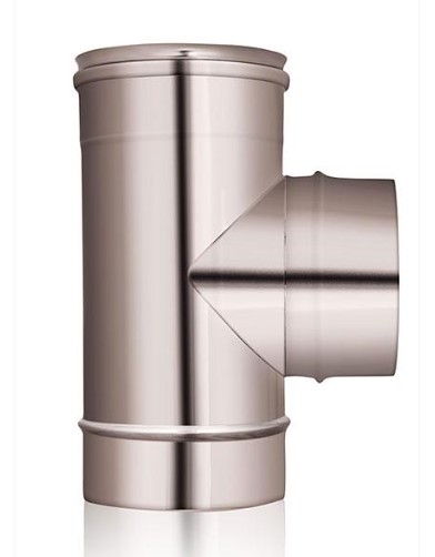 F309945370180 CIJEV ZA PREGLED OD NEHRĐAJUĆEG ČELIKA Ø 180 nepropusna s poklopcem T.200 za dimnjak s jednom stijenkom art. 4537 Fi...