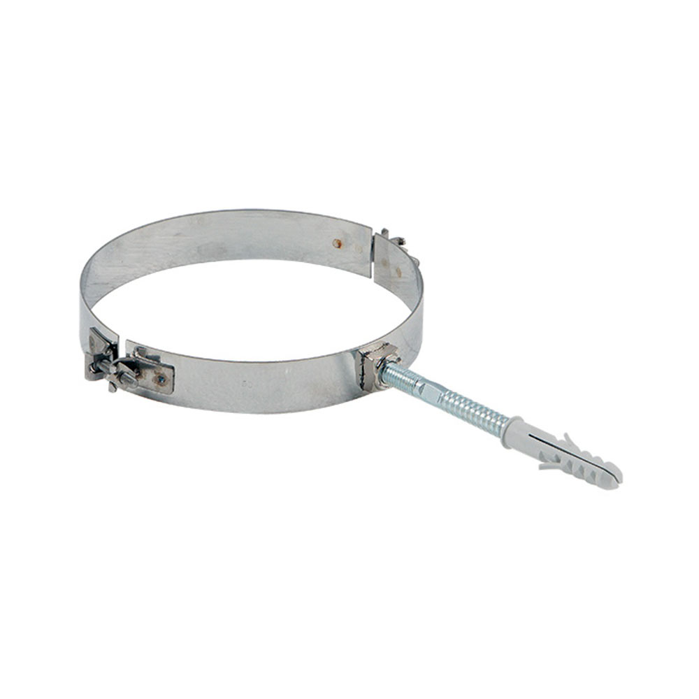 F309949530200 OBUJMICA Ø 200 pričvršćivanje s tiplom za dimovodnu cijev od nehrđajućeg čelika s jednom stijenkom art. 4593 Fibr...