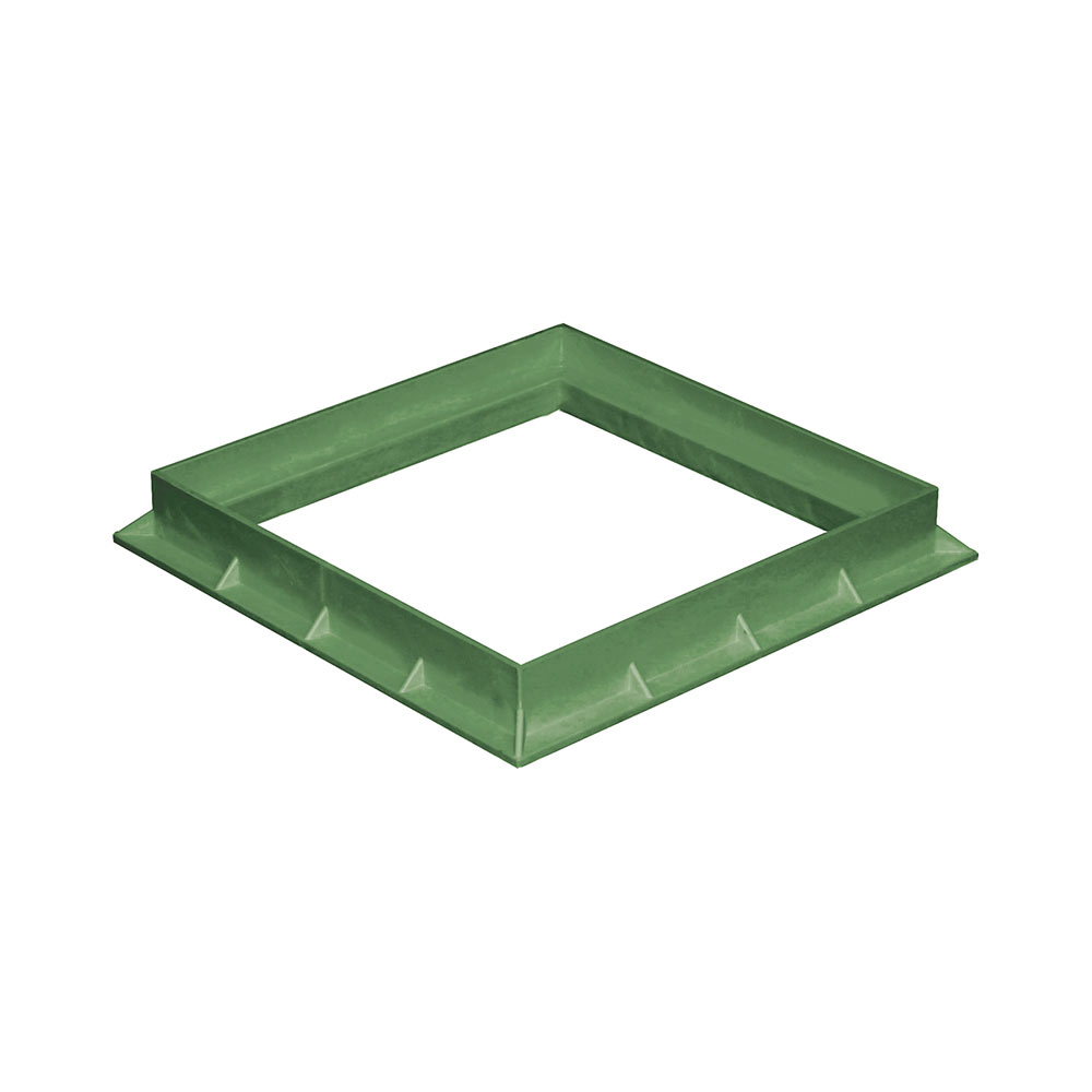 F3118113 PVC OKVIR 300 x 300 ZELENI za okno za vodu art. ST30V/6TEV30 First Plast/Pes