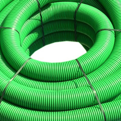 F3143240 Naborana cijev za ODVOD dvije stjenke Ø 125 rola od 50 ml boja zelena-crna