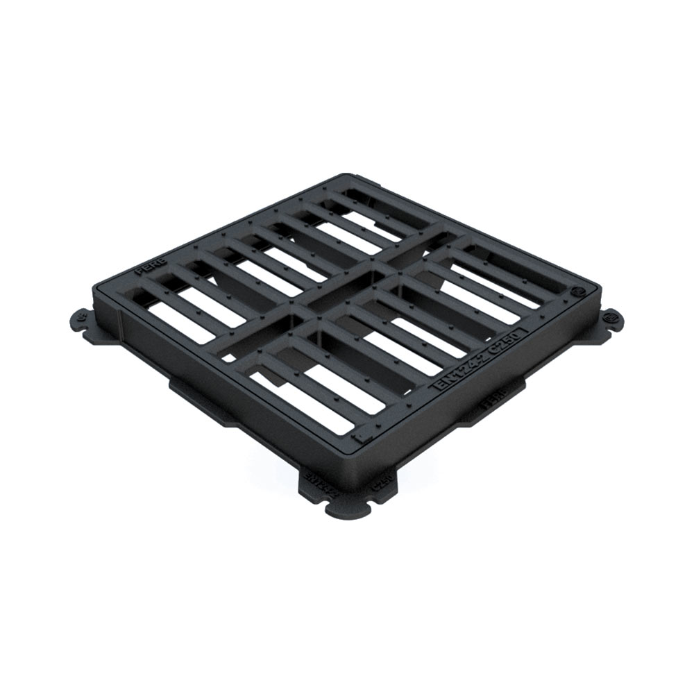 F31860008 REŠETKA ODVODNOG KANALA od LIJEVANOG ŽELJEZA klasa C250 serija PNG mjere vanjske 500 x 500 mm otvor bez okvira 395 x 3...