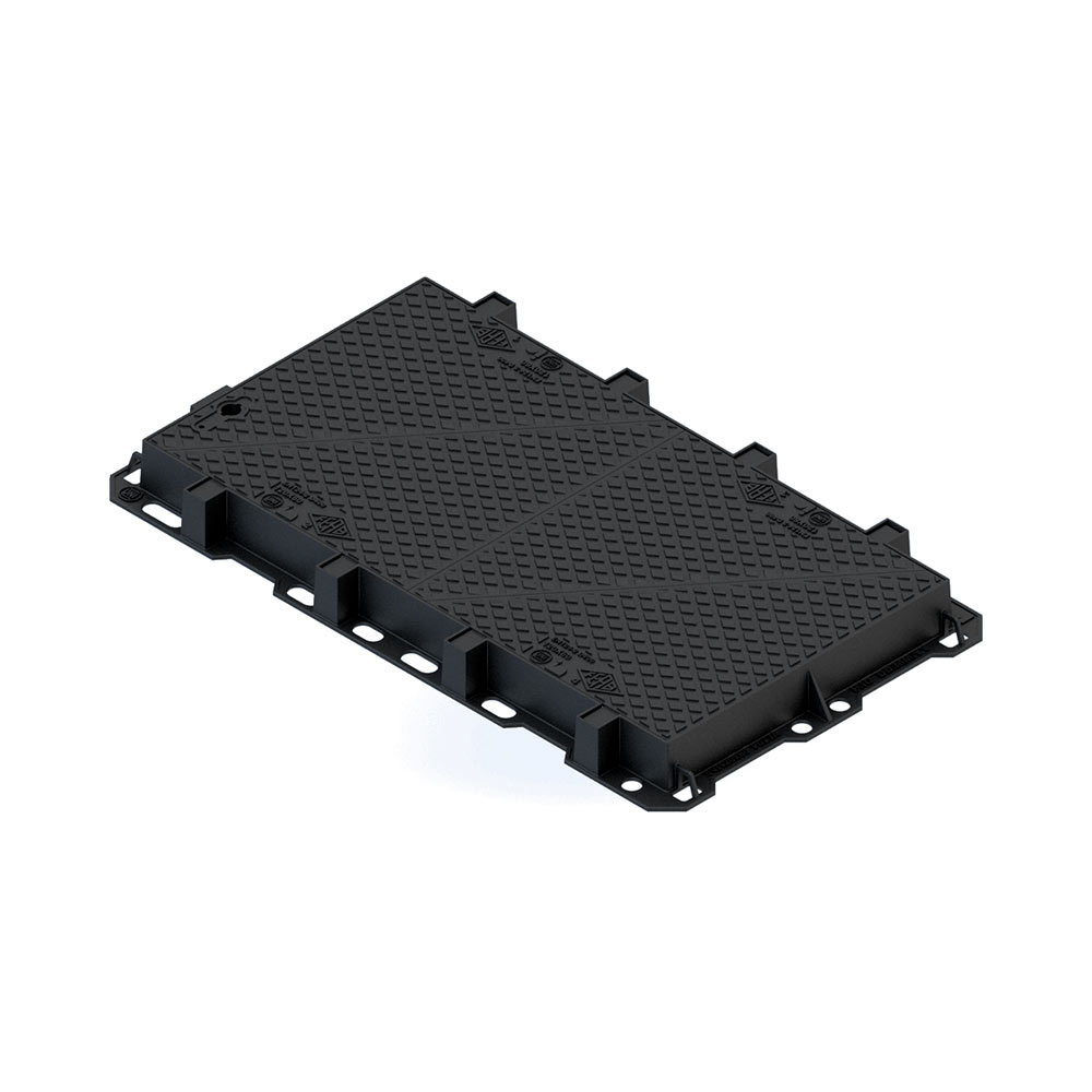 F31860012 POKLOPAC OD LIJEVANOG ŽELJEZA klasa D400 mjere vanjske 1336 x 736 mm unutarnje 1200 x 600 mm visina 120 mm za telekomun...