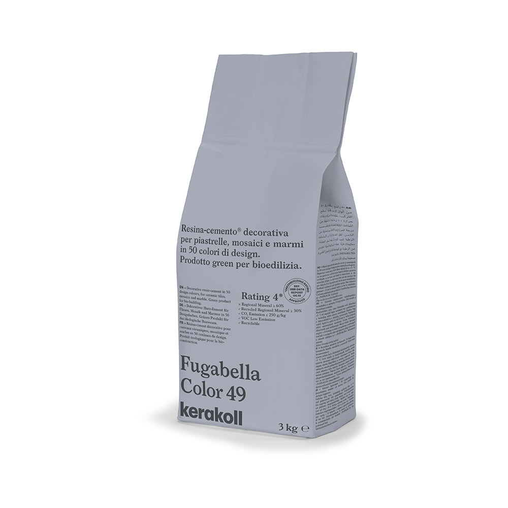 F3605ST49 SMJESA ZA ZAGLAĐIVANJE FUGABELLA COLOR boja 49 vreća od 3 kg 1 pakiranje = 24 kg art. 15628 Kerakoll