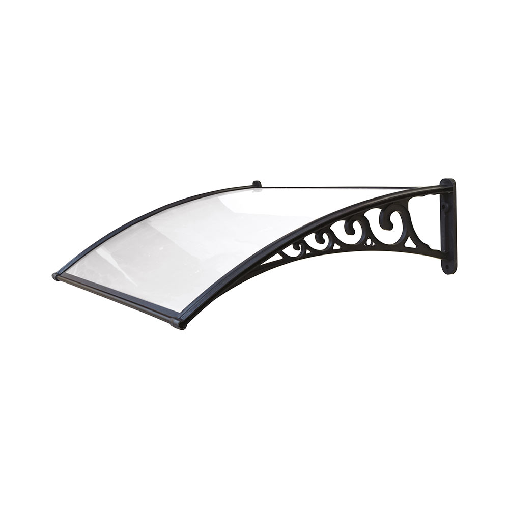 F36470024 NADSTREŠNICA NAXOS od kompaktnog polikarbonata satinirane boje 1,2 x 0,8 m struktura od aluminija crna art. 821/4 Biacc...