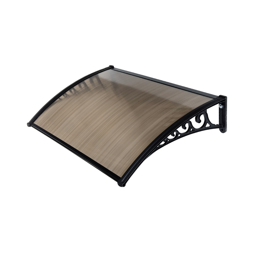 F36470029 Art. 821/60 NADSTREŠNICA NAXOS od saćastog polikarbonata boja dima 1,2 x 1 m struktura od aluminija crna Biacchi